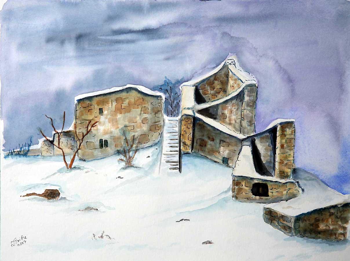 Ruine im Winter